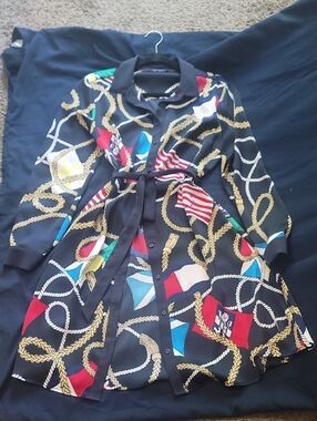 Tommy Hilfiger Navy Dress with Subtle Red Trim